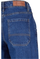 Ladies Mid Waist Cargo Denim Pants
