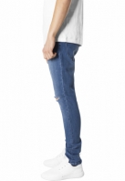 Slim Fit Knee Cut Denim Pants