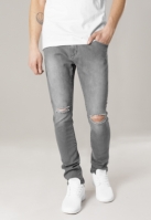 Slim Fit Knee Cut Denim Pants