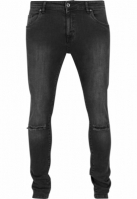 Slim Fit Knee Cut Denim Pants