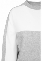 Ladies Oversize 2-Tone Stripe Crew