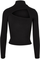 Ladies Rib Back Cut Out Longsleeve