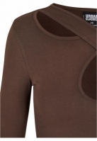 Ladies Crossed Cut Out Longsleeve