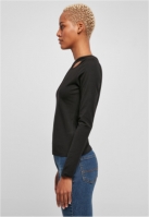 Ladies Crossed Cut Out Longsleeve