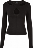 Ladies Crossed Cut Out Longsleeve
