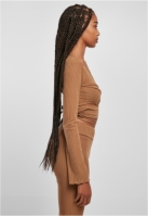 Ladies Cropped Rib Wrapped Longsleeve