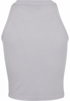 Ladies Rib Turtleneck Cropped Top
