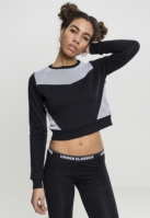 Ladies Cropped Mesh Terry Crew