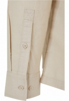 Cotton Linen Half Zip Shirt