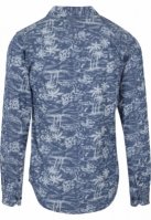 Printed Palm Denim Shirt