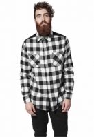 Cord Patched Checked Flanell Shirt