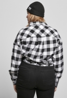 Ladies Short Oversized Check Shirt