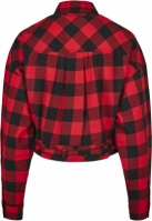 Ladies Short Oversized Check Shirt