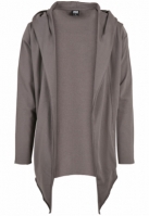 Long Hooded Open Edge Cardigan