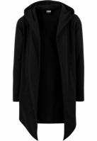 Long Hooded Open Edge Cardigan