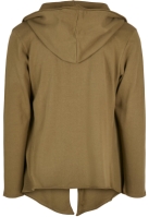 Long Hooded Open Edge Cardigan