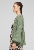 Cloud5ive Damen Grobstrick Cardigan mit Puffer