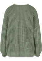 Cloud5ive Damen Grobstrick Cardigan mit Puffer