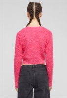 Ladies Cropped Feather Cardigan