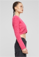 Ladies Cropped Feather Cardigan