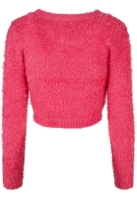 Ladies Cropped Feather Cardigan