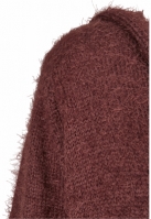 Ladies Hooded Feather Cardigan