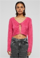Ladies Tied Cropped Feather Cardigan