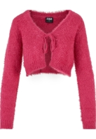 Ladies Tied Cropped Feather Cardigan