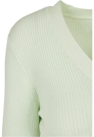 Ladies Short Rib Knit Cardigan