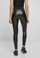 Ladies Tech Mesh Faux Leather Leggings