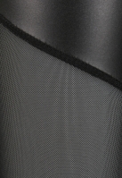Ladies Tech Mesh Faux Leather Leggings