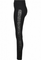 Ladies Flock Lace Stripe Leggings