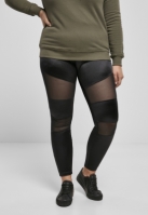 Ladies Shiny Tech Mesh Leggings