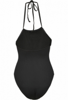 Ladies Rib Neckholder Swimsuit