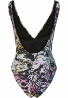 Ladies Recycled Pattern High Leg Swimsuit