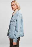 Ladies Oversized Sherpa Denim Jacket