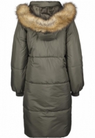 Ladies Oversize Faux Fur Puffer Coat