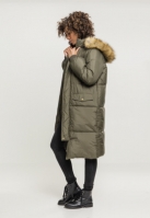 Ladies Oversize Faux Fur Puffer Coat