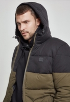 Hooded 2-Tone Puffer Jacket