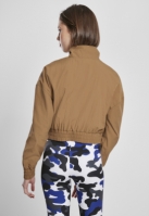 Ladies Cropped Crinkle Nylon Pull Over Jacket