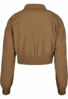 Ladies Cropped Crinkle Nylon Pull Over Jacket