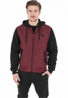 Hooded Diamond Quilt Nylon Jacket