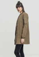 Ladies Peached Long Bomber Jacket