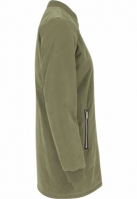 Ladies Peached Long Bomber Jacket