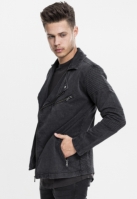 Acid Wash Terry Biker Jacket