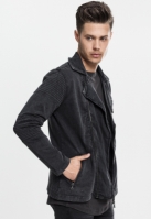 Acid Wash Terry Biker Jacket
