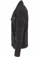 Acid Wash Terry Biker Jacket