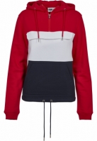 Ladies Color Block Sweat Pull Over Hoody