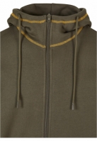 Organic Contrast Flatlock Stitched Zip Hoody