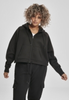 Ladies Oversized Short Raglan Zip Hoody